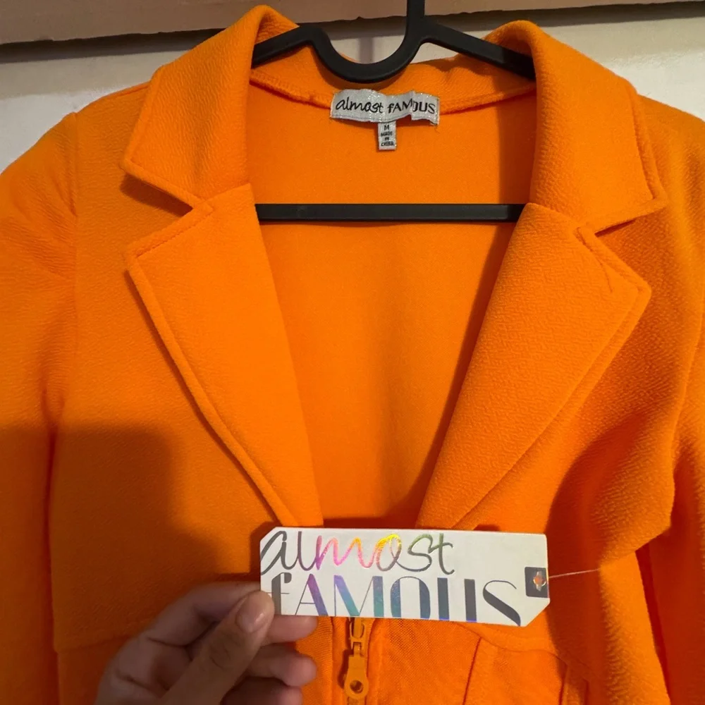Almost Famous Orange Women's Corseted Mesh Dress - Picture 4 of 4